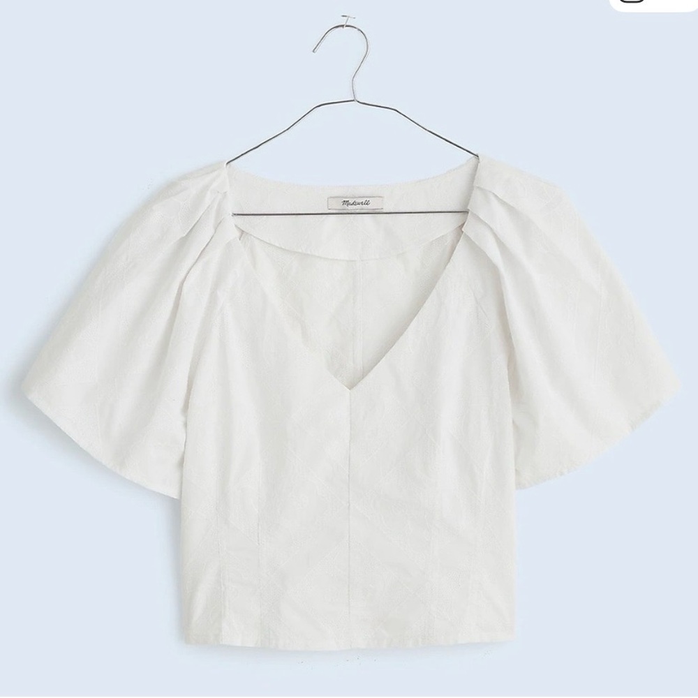 Madewell Darted V-Neck Top in Floral